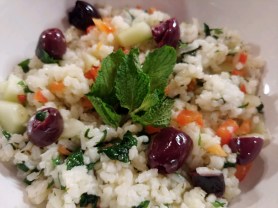 Mediterranean rice salad
