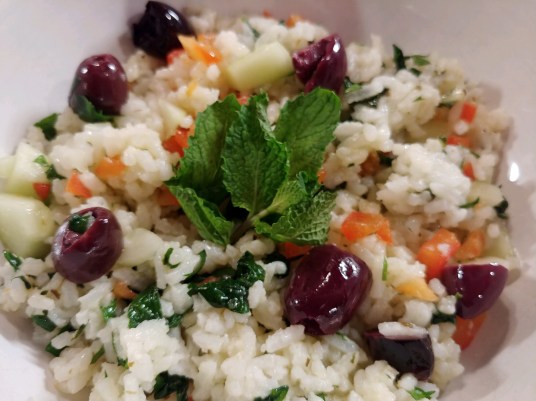 Mediterranean rice salad